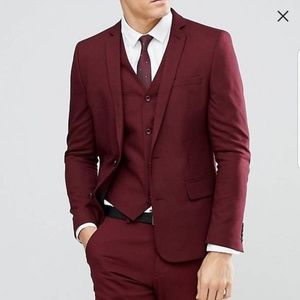 ASOS Burgundy Suit